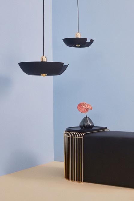 Lampa wisząca Cycnus czarna złota AYTM