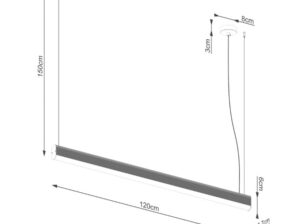 Lampa wisząca Farge czarna LED Thoro