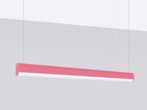 Lampa wisząca Farge różowa LED Thoro