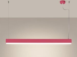 Lampa wisząca Farge różowa LED Thoro
