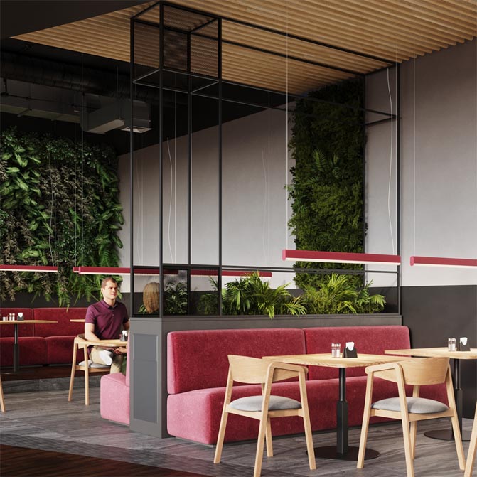 Lampa wisząca Farge różowa LED Thoro