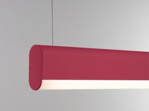 Lampa wisząca Farge różowa LED Thoro