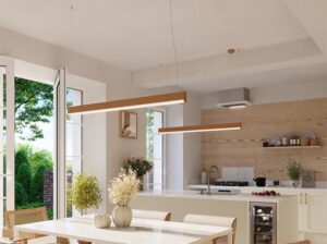 Lampa wisząca Farge złota LED Thoro