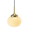 Lampa wisząca szklana kula mleczna Elsy PR Home