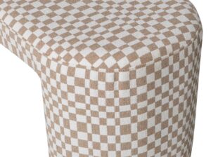 Ławka tapicerowana Jacob piaskowa w kratkę Woood