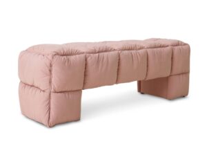 Ławka tapicerowana Puffy różowa HKliving