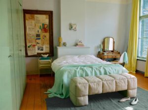 Ławka tapicerowana Puffy żwirkowa HKliving