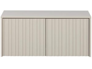 Ławka z szufladami Gravure z drewna sosnowego dust Woood