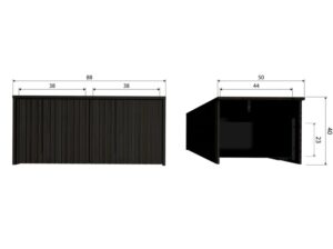 Ławka z szufladami Gravure z drewna sosnowego dust Woood