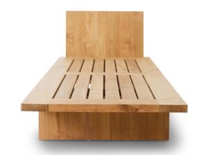 Leżanka ogrodowa z drewna tekowego stracciatella HKliving