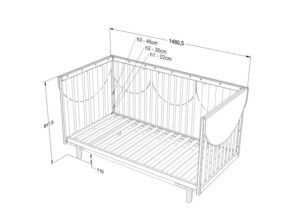 Łóżko łóżeczko 70x140 cm Bloom Wood Luck