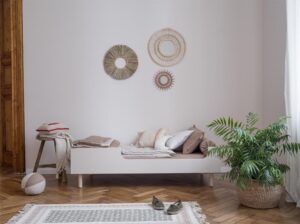 Łóżeczko 70×140 z opcją sofy oraz tapczanika River piaskowy beż Wood Luck