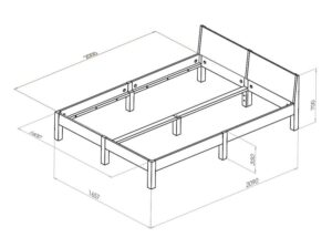 Łóżko DABI 160×200 wymiary Ragaba