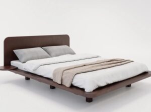 Łóżko lewitujące bukowe Japandic palisander Skandica