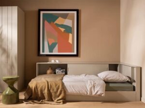 Łóżko narożne Carter dust Woood