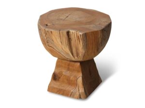 Łukowaty stołek drewniany HKliving