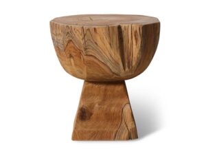 Łukowaty stołek drewniany HKliving