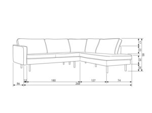 Narożnik Rodeo koniakowy ekoskóra Woood