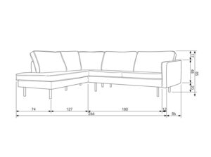 Narożnik Rodeo koniakowy ekoskóra Woood