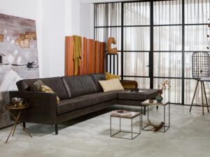 Narożnik Rodeo lounge czarny ekoskóra Woood