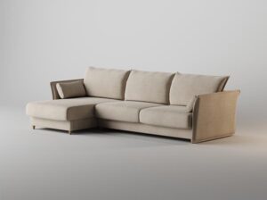 Narożnik z funkcją spania 266 cm Ravioli Absynth