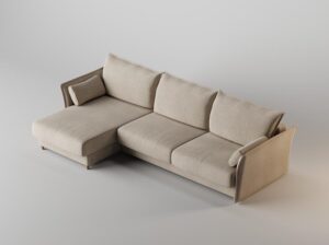 Narożnik z funkcją spania 266 cm Ravioli Absynth