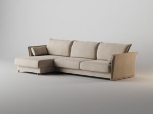 Narożnik z funkcją spania 286 cm Ravioli Absynth