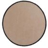 Okrągły dywan wełniany Laila Beige Black Round 5010 Carpets & More