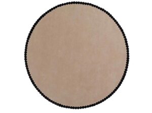 Okrągły dywan wełniany Laila Beige Black Round 5010 Carpets & More