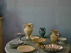 Okrągły stół do jadalni 130 cm bladozielony HKliving