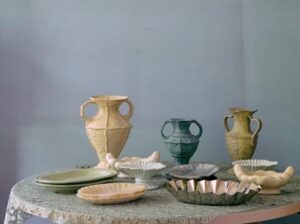 Okrągły stół do jadalni 130 cm bladozielony HKliving