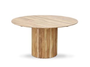 Okrągły stół filarowy z drewna tekowego 140cm HK Living