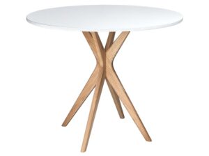 Okrągły stół jadalniany JUBI biały 90cm Ragaba