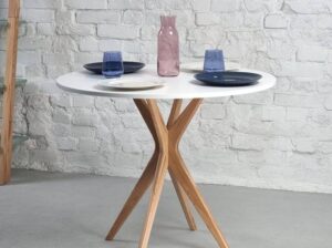 Okrągły stół jadalniany JUBI biały 90cm Ragaba