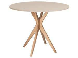 Okrągły stół jadalniany JUBI kawa z mlekiem 90cm Ragaba