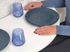 Półokrągły stół rozkładany JUBI 90 cm biały Ragaba