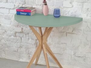 Półokrągły stół rozkładany JUBI 90 cm szałwiowy Ragaba