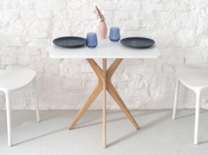 Prostokątny stół JUBI 55x80cm biały Ragaba