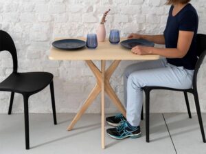 Prostokątny stół JUBI 55x80cm jesion Ragaba