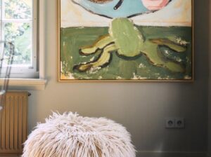 Pufa Shabby beżowa HKliving