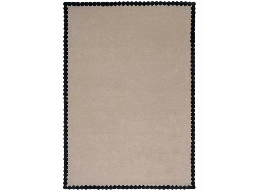 Ręcznie tuftowany dywan wełniany Laila Beige Black 5010 Carpets & More