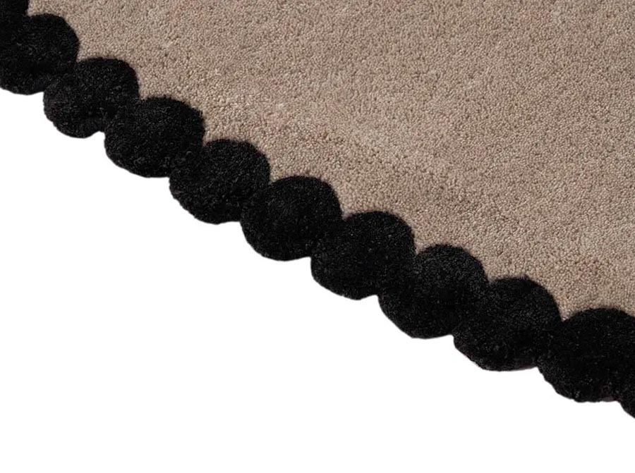 Ręcznie tuftowany dywan wełniany Laila Beige Black 5010 Carpets & More