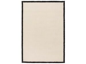 Ręcznie tuftowany dywan wełniany Laila White Black 5049 Carpets & More