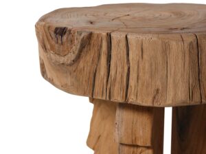 Rzeźbiony stołek drewniany HKliving