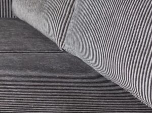 Sofa 2,5-osobowa Rodeo w pasy czarno-szara Woood