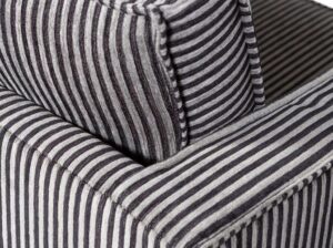 Sofa 3-osobowa Rodeo w pasy czarno-szara Woood