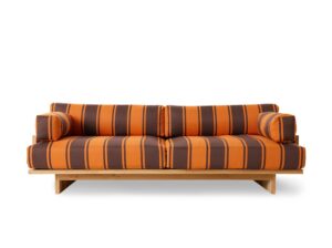 Sofa ogrodowa z drewna tekowego retro HKliving