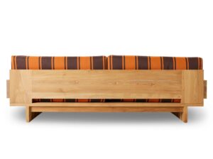 Sofa ogrodowa z drewna tekowego retro HKliving