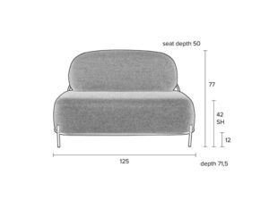 Sofa Polly ivory teddy White Label Living