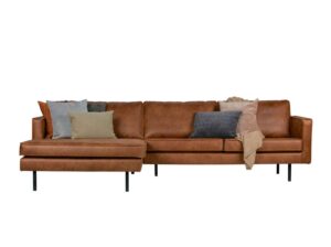 Sofa narożna lewostronna Rodeo koniakowa Be Pure